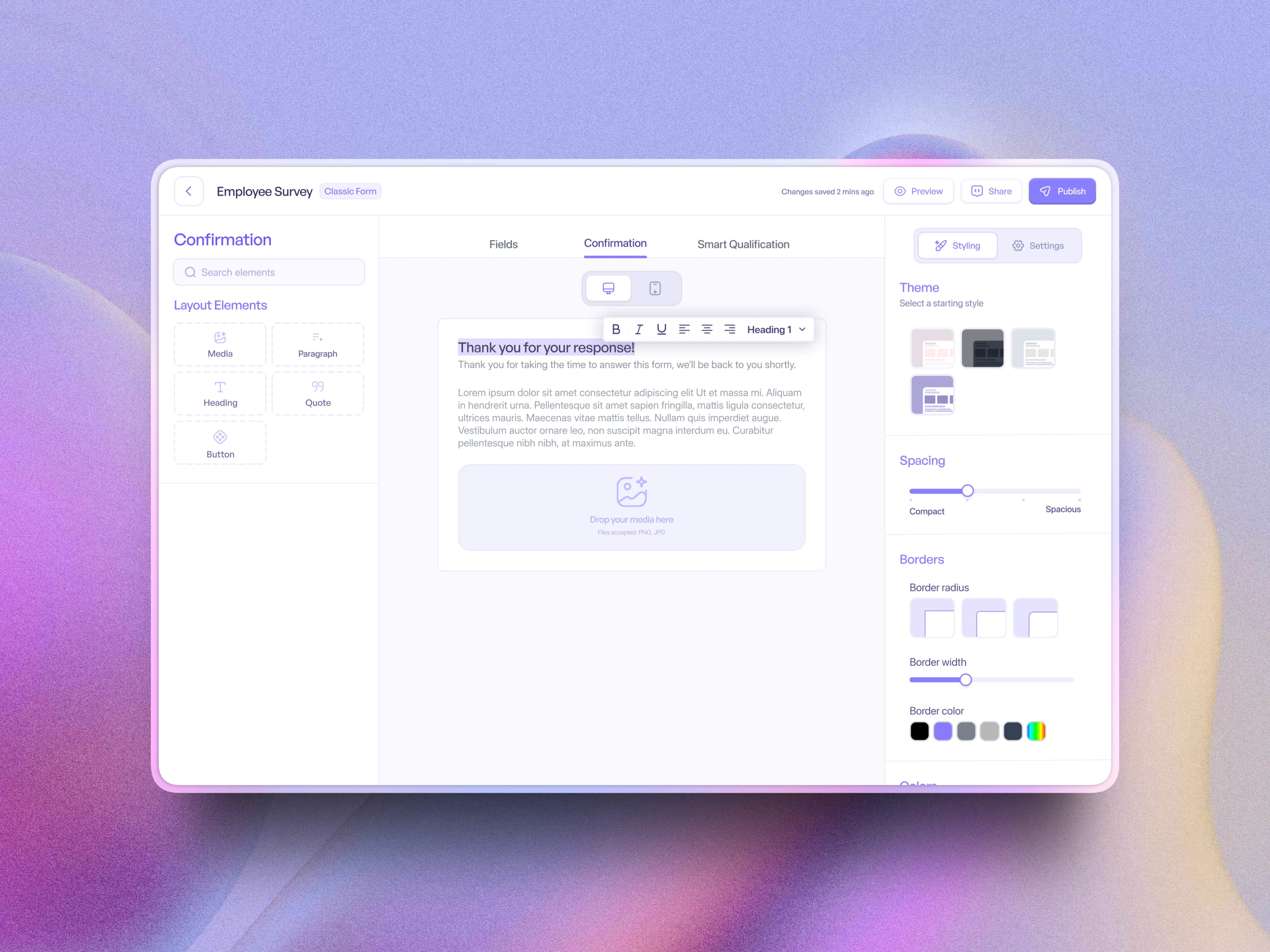 Dashboard RocketForms